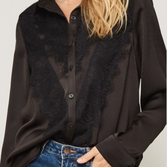 Promesa Tops - Black Lace Blouse